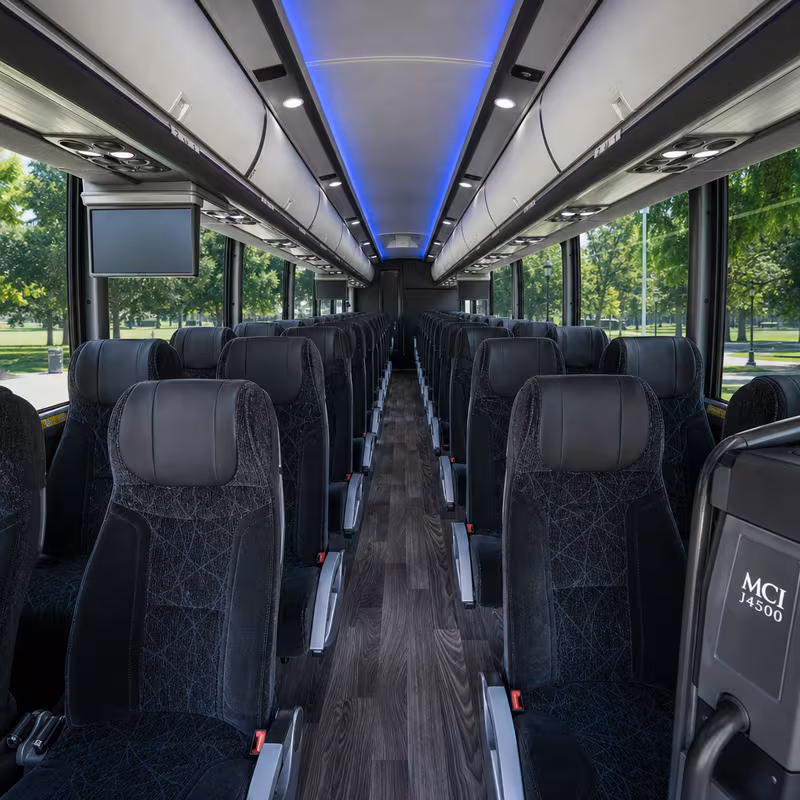 40-56 Passenger Charter Bus Interior