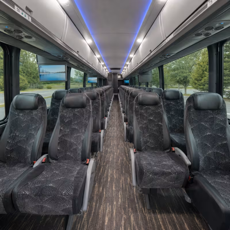 40-56 Passenger Charter Bus Interior