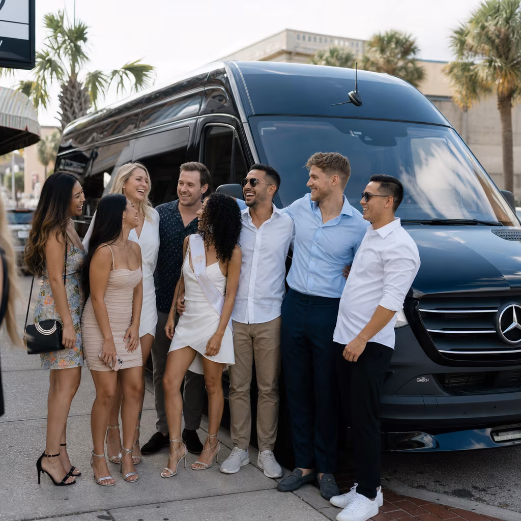 Bachelor and bachelorette party bus