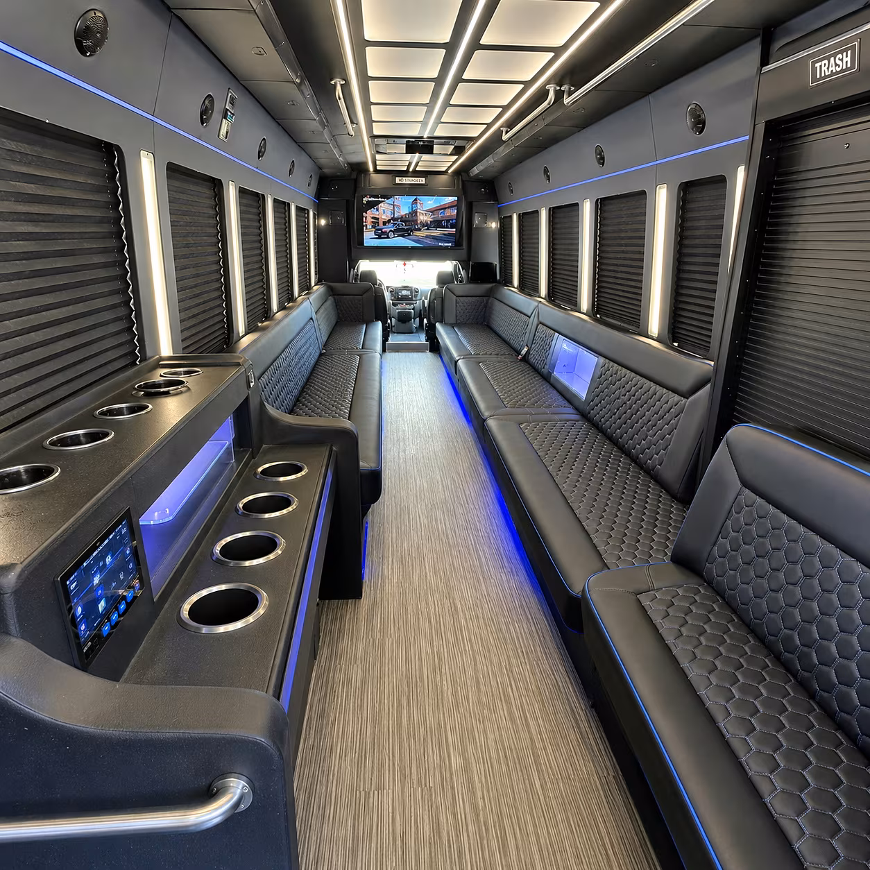 St. Petersburg Concert & Music Festival Transportation party bus interior