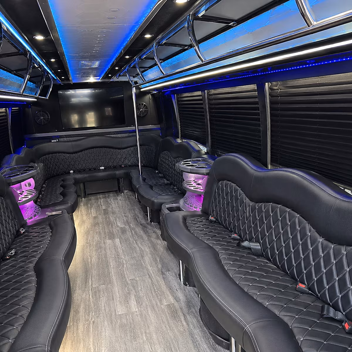St. Petersburg Private Event Transportation party bus interior