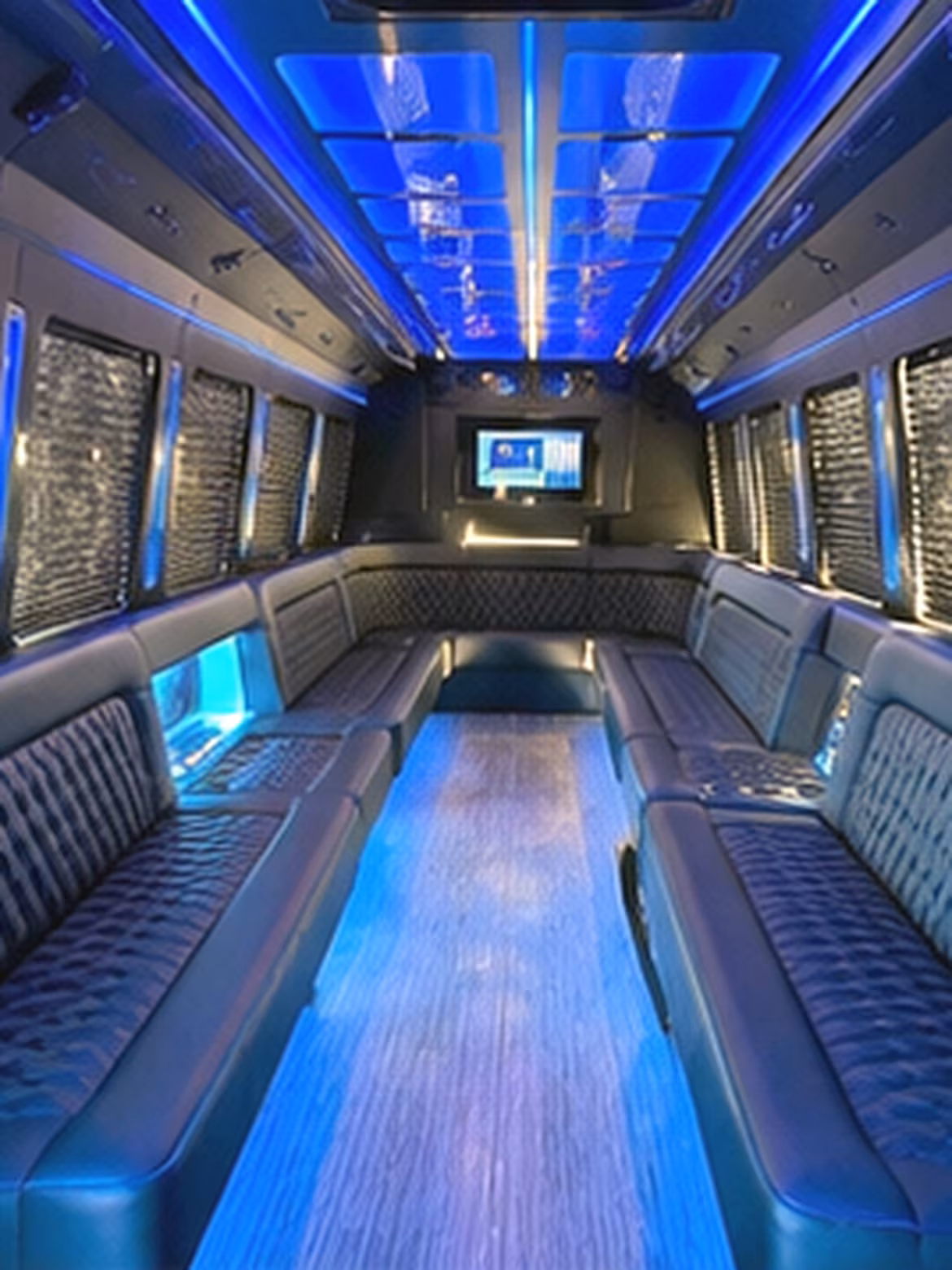 St. Petersburg Prom & Homecoming Transportation party bus interior