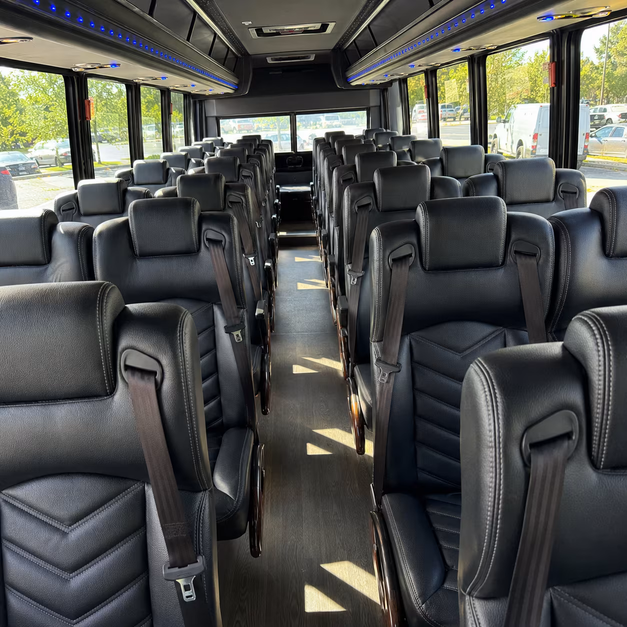 St. Petersburg School Event Transportation party bus exterior