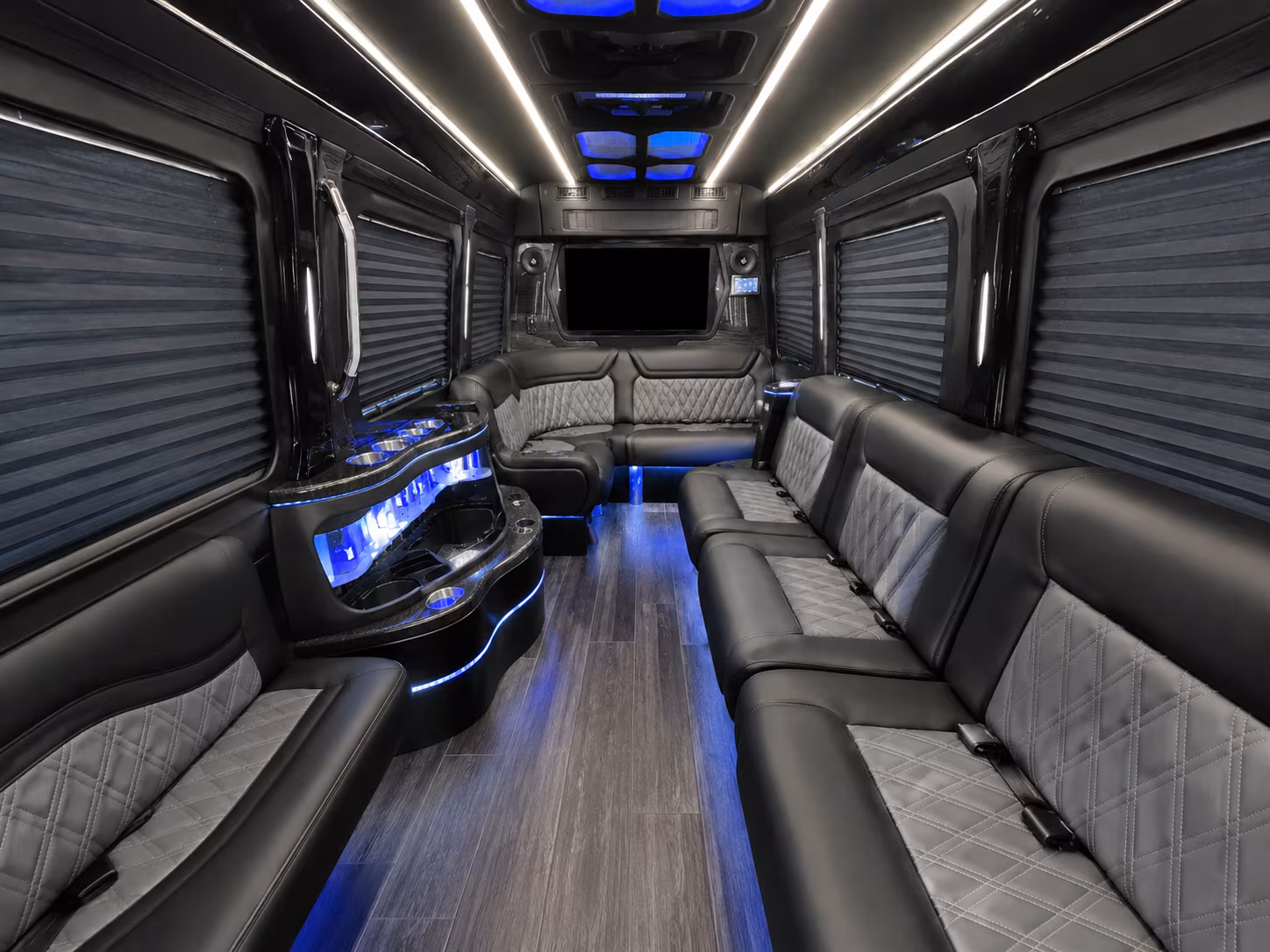 St. Petersburg School Event Transportation party bus interior