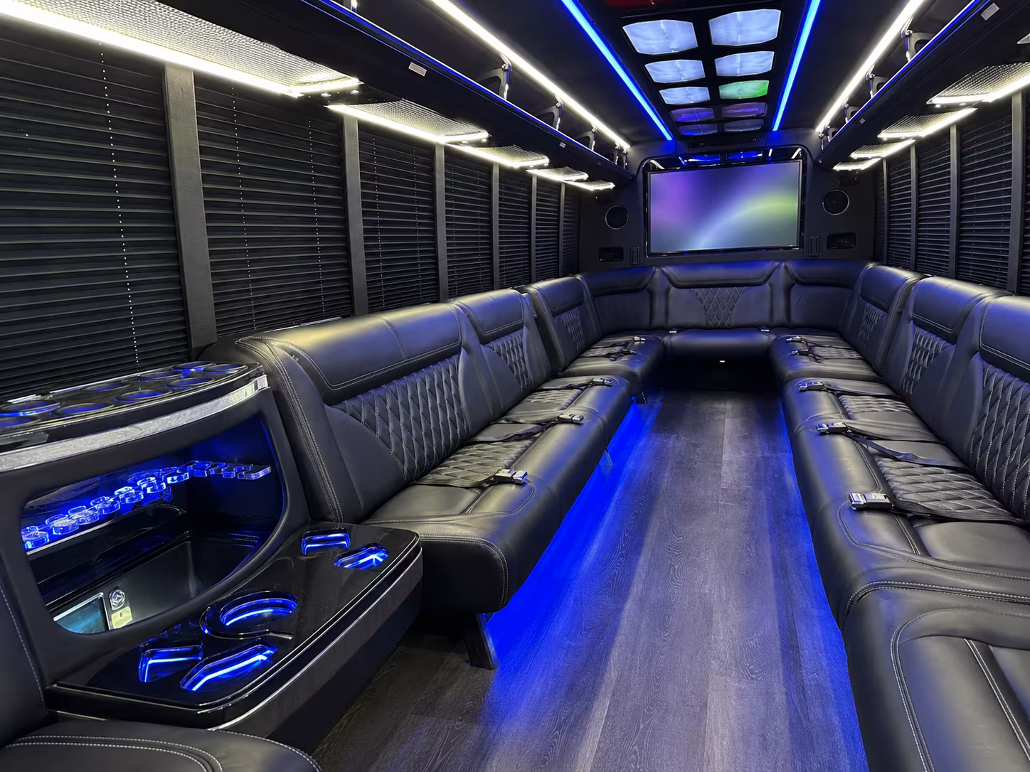St. Petersburg Winery Tour & Pub Crawl Transportation party bus interior
